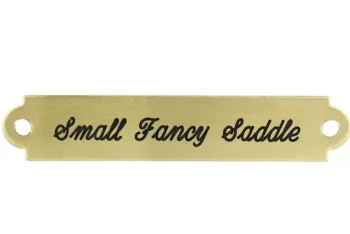 Best DOVER DROPSHIP 2" Fancy Saddle Nameplate