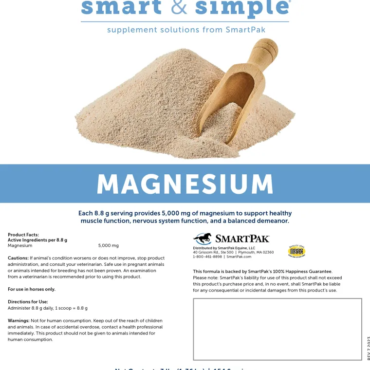 AKJeJcIe_1.webp Hot SMARTPAK SmartEquine™ Smart & Simple® Magnesium Oxide Powder - 3 lbs.