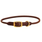 Fashion TORY LEATHER Rolled Leather Dog Collar
