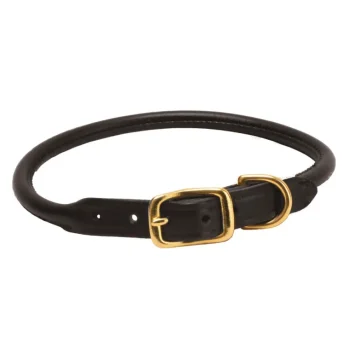 Fashion TORY LEATHER Rolled Leather Dog Collar