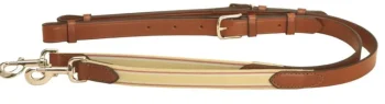 New TORY LEATHER Company Elastic End Side Reins Oakbark