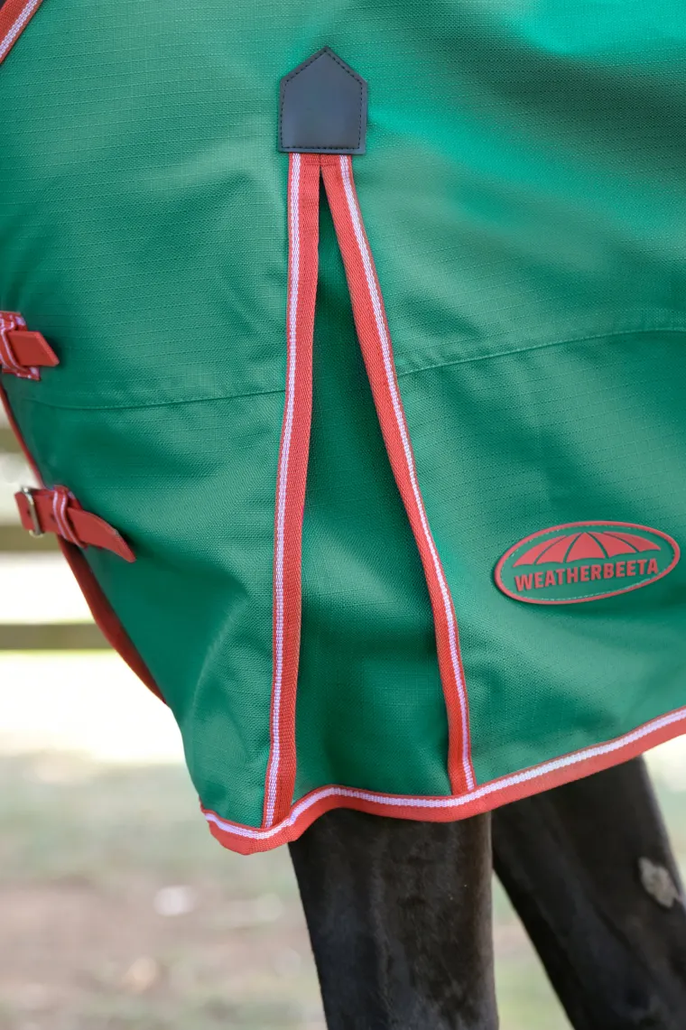 CsgVeLFT_3.webp Outlet WEATHERBEETA ® ComFiTec™ Prelim Standard Neck Lite Turnout Dark Green/Red/White