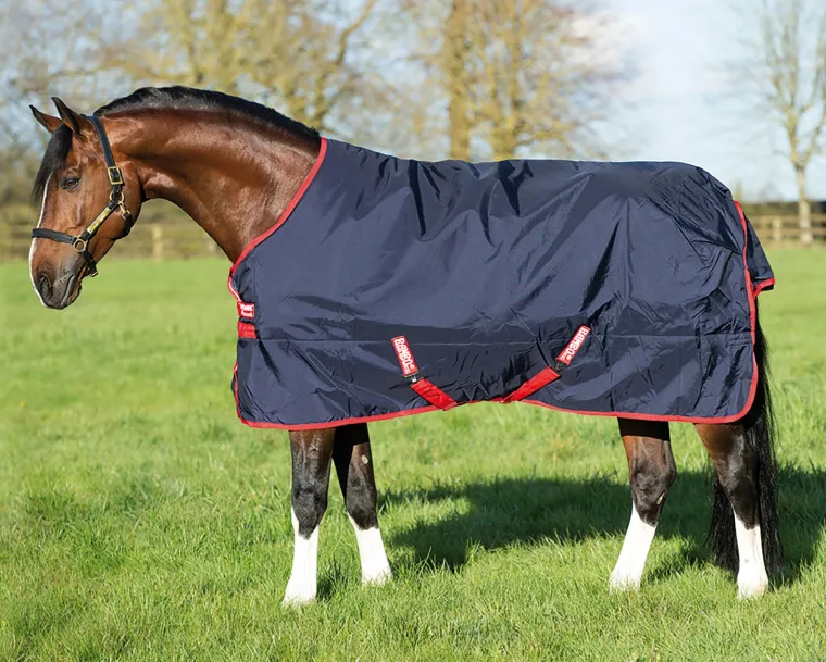 DjmUKFoL_0.webp Sale HORSEWARE ® Ireland Rambo® Original 1000D Medium-Weight Turnout Blanket–200G Navy/Red