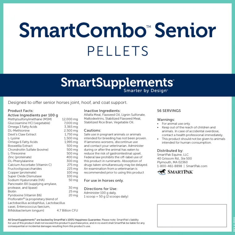 LtwdtWLz_1.webp Fashion SMARTPAK SmartEquine™ SmartCombo™ Senior Pellets - 12.4 lbs.
