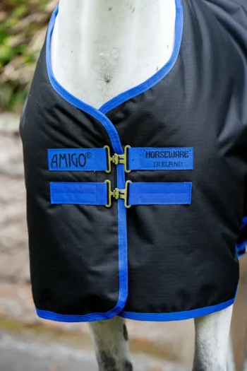 Outlet HORSEWARE ® Ireland Amigo® Ripstop 900D Standard Neck Pony Turnout Sheet Black/Classic Blue