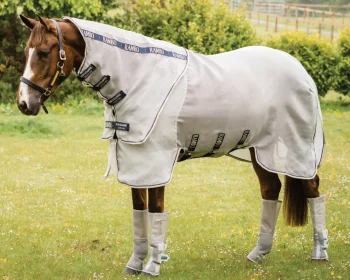 Hot HORSEWARE ® Ireland Rambo® Protector Fly Sheet Silver/Navy