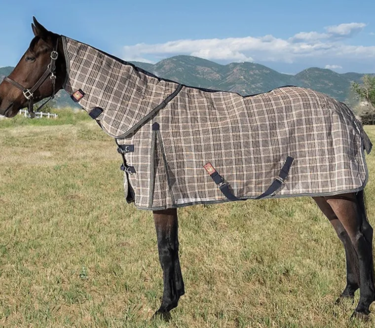 UUwVHjKw_0.webp Clearance JACKS MFG 5/A Baker® PVC Fly Mesh Sheet with Neck Cover Baker Plaid