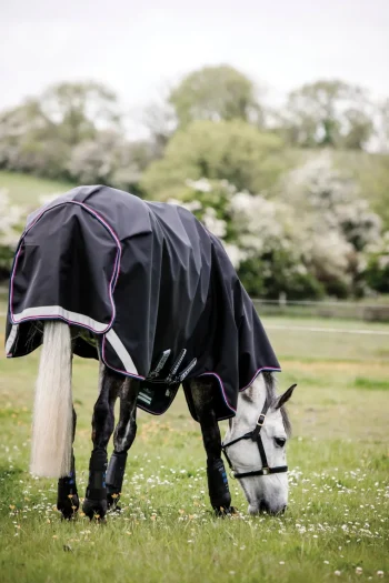 Online HORSEWARE ® Ireland Rambo® Supreme Medium-Weight Vari-Layer® Turnout Blanket Navy/Burgundy/Dusty Blue