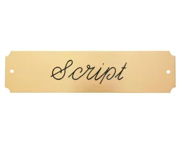 Hot CRW Notched Brass Stall Plate - 1 or 2 lines