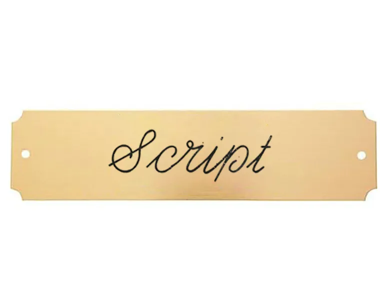 UwDAOSTp_1.webp Hot CRW Notched Brass Stall Plate - 1 or 2 lines