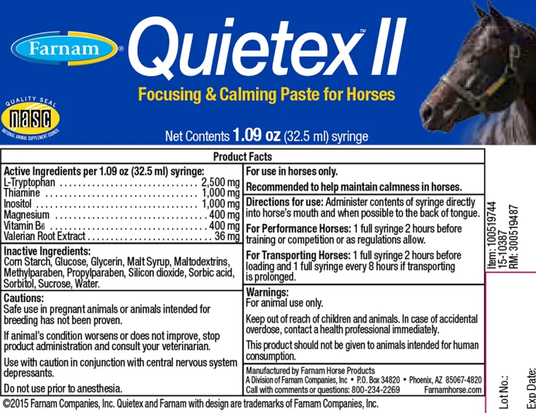 UwQlhtyJ_1.webp Sale ANIMAL HEALTH INT Farnam® Quietex II™ Focusing & Calming Paste