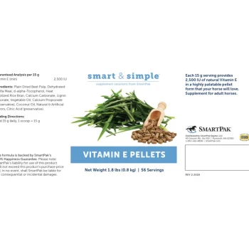 Clearance SMARTPAK SmartEquine™ Smart & Simple® Vitamin E Pellets - 1.8 lbs.