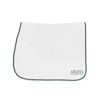 Best SADDLERY BRANDS INTL Arena Dressage Pad White/Green