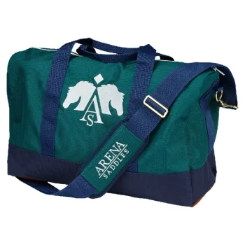 Clearance SADDLERY BRANDS INTL Arena Duffel Bag Dark Green/Navy/White