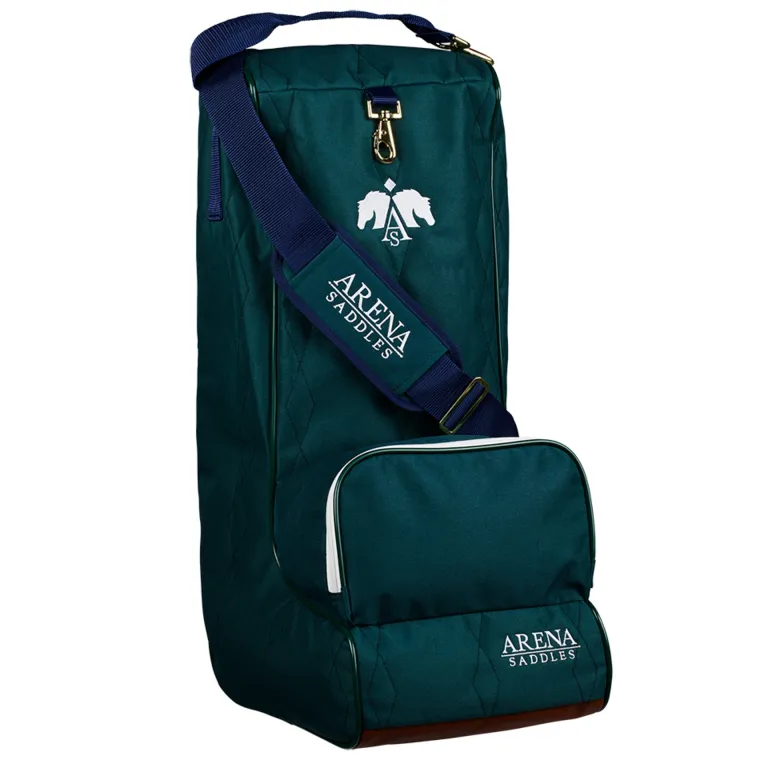 arena-tall-boot-bag-gHXoSKvy-0.webp Clearance SADDLERY BRANDS INTL Arena Tall Boot Bag Dark Green/Navy/White/Caramel
