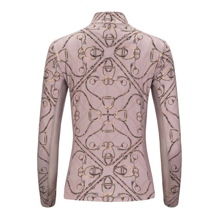 arista-golden-stirrups-quarter-lWsIsHtk-3.webp Hot ARISTA EQUESTRIAN Arista® Golden Stirrups Quarter-Zip Long Sleeve Sun Shirt Peony