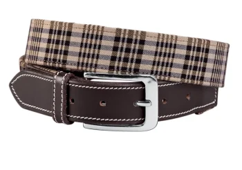 Sale JPC EQUESTRIAN Baker® Ladies’ Classic Plaid Belt Brown Leather/Plaid