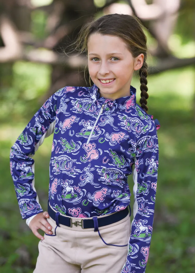belle-bow-equestrian-children-ILEPzwzn-2.webp Discount BELLE AND BOW EQSTRN Belle & Bow Equestrian Children’s Short Sleeve Sun Shirt