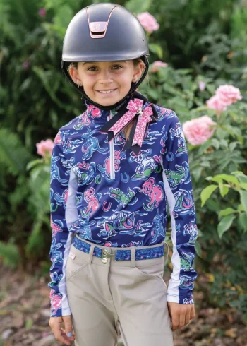 Outlet BELLE AND BOW EQSTRN Belle & Bow Equestrian Children’s Long Sleeve Sun Shirt
