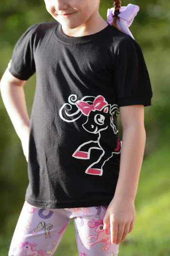 Sale BELLE AND BOW EQSTRN Belle & Bow Equestrian Children's Logo Tee Black