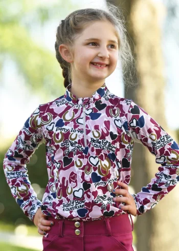 Hot BELLE AND BOW EQSTRN Belle & Bow Equestrian Girls’ Long Sleeve Sun Shirt