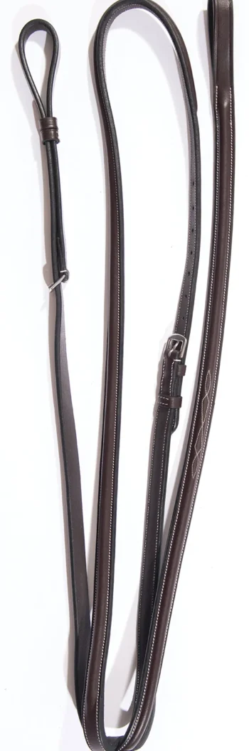 Discount KL SELECT Black Oak Round-Raised Fancy-Stitched Standing Martingale Brown