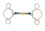 Online ERS Centaur® Blue Steel Double-Jointed Disc 2-Ring Gag Bit Stainless