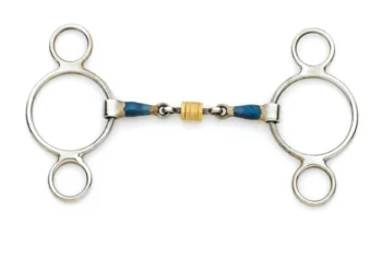 Online ERS Centaur® Blue Steel Double-Jointed Disc 2-Ring Gag Bit Stainless