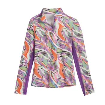 Clearance KIRSCH CoolBlast® 100 Kids’ Noma Long Sleeve Print Shirt Watercolor