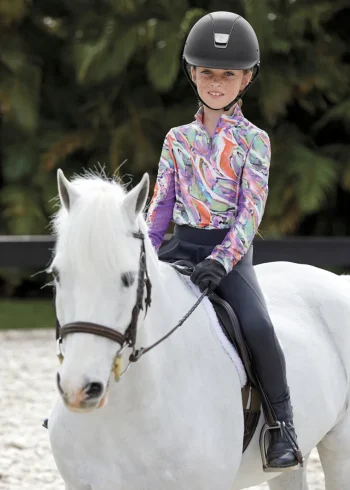 Clearance KIRSCH CoolBlast® 100 Kids’ Noma Long Sleeve Print Shirt Watercolor