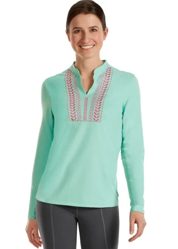 Outlet KIRSCH CoolBlast® 100 Ladies’ Notch-V Long Sleeve Top
