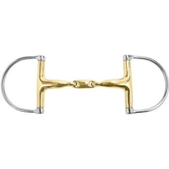 Hot INT RIDING HELMET Curved Mouth Hunter D-Ring Bit With Lozenge German Silver