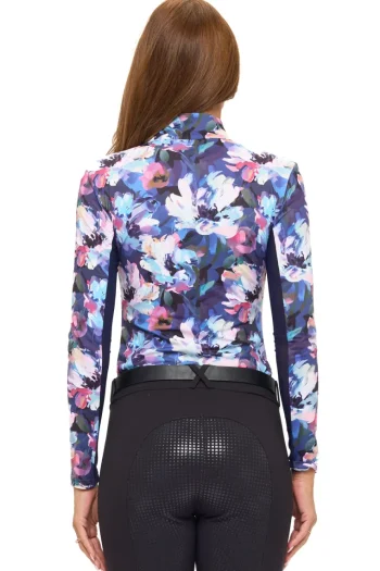 Hot DANCING EQUESTRIAN Ladies’ Long-Sleeve Sunshirt Watercolor Peonies