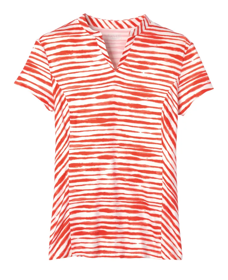 dover-saddlery-ladies-notch-v-mWvQMyNH-0.webp Sale KIRSCH Dover Saddlery® Ladies’ Notch-V Stripe Short Sleeve Shirt
