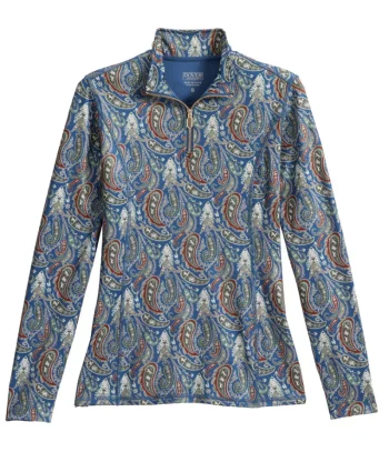 Online KIRSCH DS Ladies’ Libby LuxTech Long Sleeve Shirt Ensign Blue Paisley