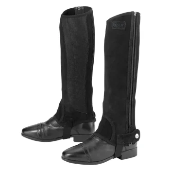 New S.K. SHOES AND BOOTS DS Suede Half Chaps With Silicone Grip Patch