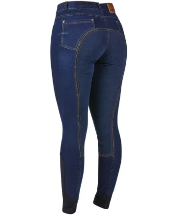 Outlet WEATHERBEETA Dublin® Ladies’ Shona Full-Seat Denim Breech Blue Denim/Navy