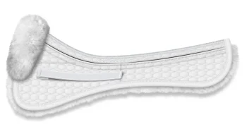 Discount WORLD EQUSTRN BRNDS E.A. Mattes Platinum EWWA Sheepskin Dressage Correction Half Pad