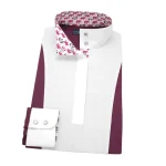 Fashion ESSEX CLASSICS Girls’ Performance Long Sleeve Show Shirt Peeps 2 Dark Plum