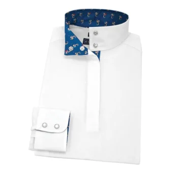 Hot ESSEX CLASSICS Girls’ Talent Yarn® Long Sleeve Show Shirt Jockeys On Seahorses