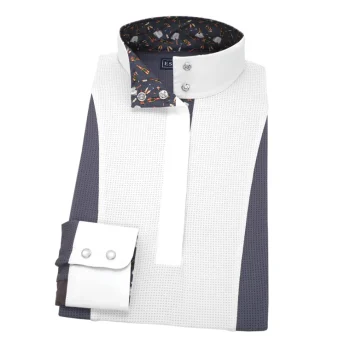 Clearance ESSEX CLASSICS Ladies’ Performance Long Sleeve Show Shirt Pop Cork Dark Grey