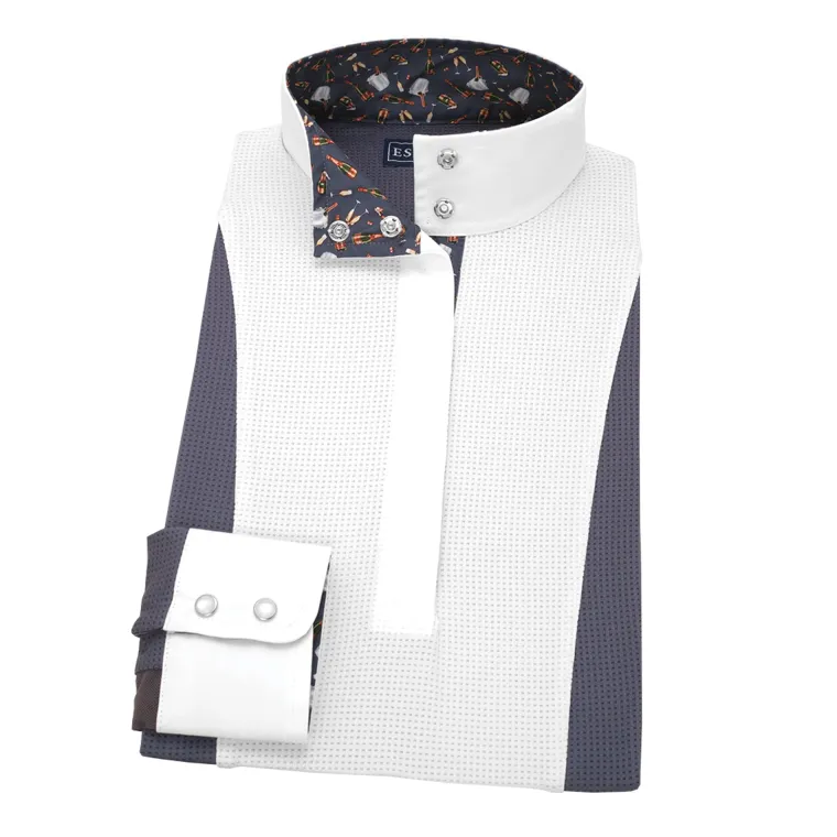 essex-classics-ladies-performa-GeFORYnu-0.webp Clearance ESSEX CLASSICS Ladies’ Performance Long Sleeve Show Shirt Pop Cork Dark Grey