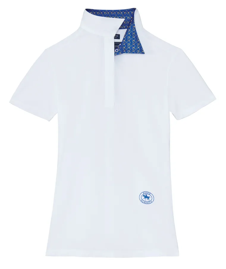 essex-classics-ladies-talent-y-PrllOLtM-0.webp Online ESSEX CLASSICS Ladies’ Talent Yarn® Short Sleeve Show Shirt Blue Bits