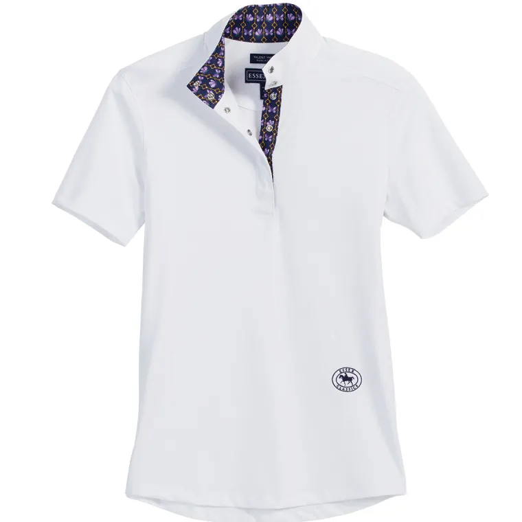 essex-classics-ladies-talent-y-pARejTSI-1.webp Outlet ESSEX CLASSICS Ladies’ Talent Yarn® Short Sleeve Show Shirt White/Papillon Purple