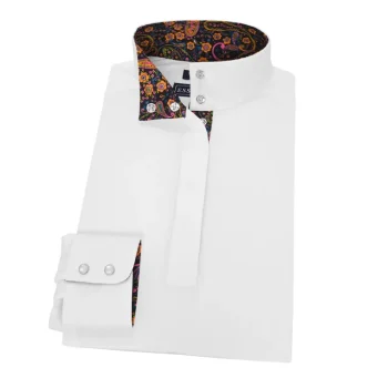 Hot ESSEX CLASSICS Ladies’ Talent Yarn® Straight Collar Long Sleeve Show Shirt