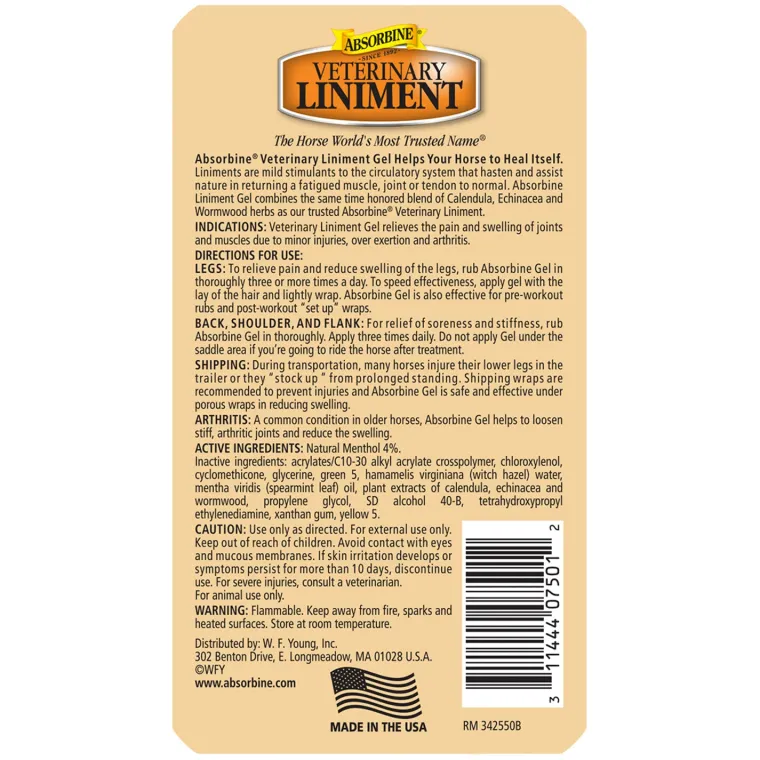 gPTpWIvu_1.webp Discount ANIMAL HEALTH INT Absorbine® Liniment Gel