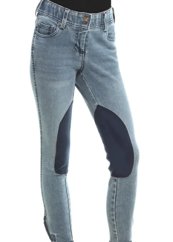 Online GOODE RIDER ™ Girls’ Knee-Patch Equestrian Jean Light Blue Wash