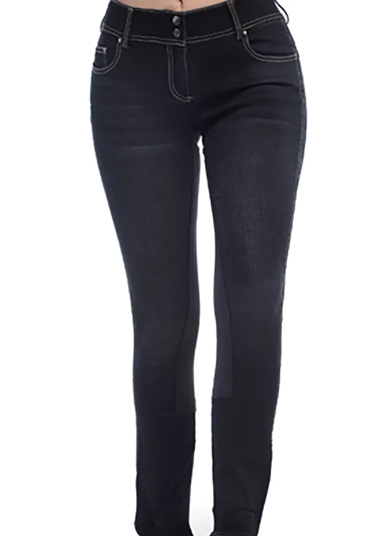 goode-rider-ladies-equestrian-DMmHWRlQ-0.webp Best GOODE RIDER ™ Ladies’ Equestrian Jean Full-Seat Breech Black Denim