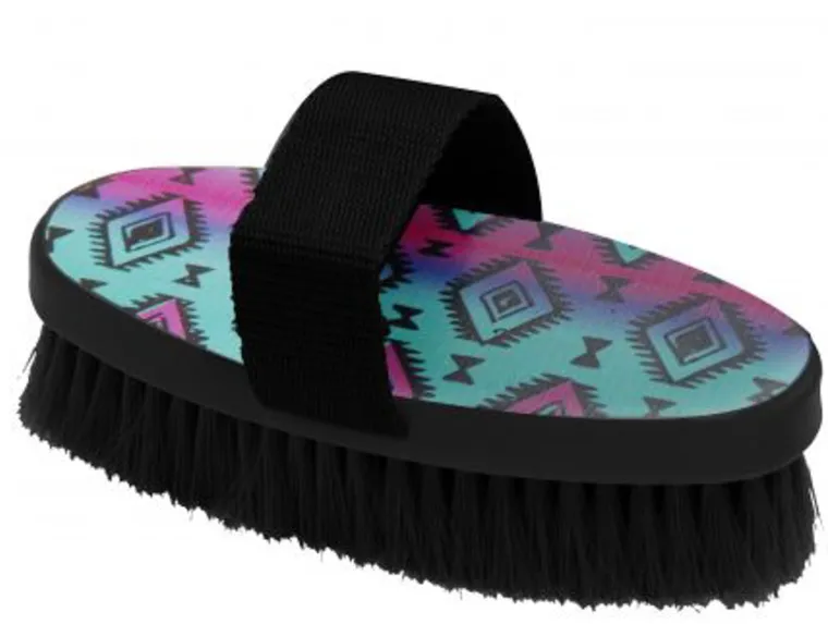 gzrIBtso_0.webp Outlet SHILOH STABLES TACK Medium Bristle Brush with Navajo Print