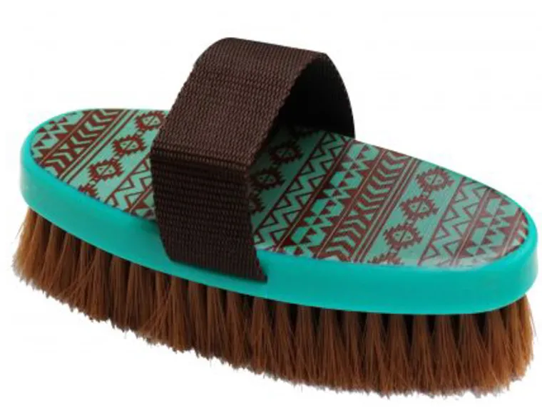 gzrIBtso_1.webp Outlet SHILOH STABLES TACK Medium Bristle Brush with Navajo Print